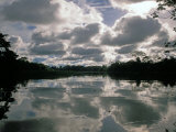 Clouds over Amazon River  Amazon River Basin  Peru