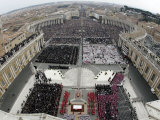 Crowds Pack St Peter's Square at the Vatican