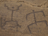 Stick Figures at Puako Petroglyphs  Kohala  Big Island  Hawaii  USA