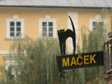 Cafe Sign at Macek  Ljubljana  Slovenia