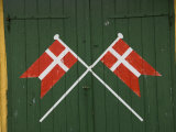 Denmark  Dannebrog  Danish Flag on the Doors of Rescue Station