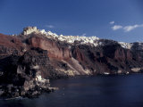 Village of Ia From Ferry  Santorini  Greece