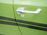 Door Handle of Green Car