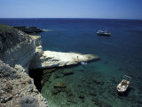 Gerontas  White Sandstone Rock of Aegean Sea  Milos  Greece