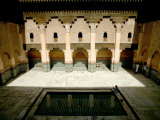 Central Courtyard from Second Floor Student's Cell at Ali Ben Youssef Medresa  Marrakesh  Morocco