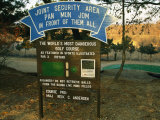 Sign for a Single-Hole Golf Course at Camp Bonifas on the Dmz