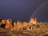 A Double Rainbow after a Storm Over an Ancient Anasazi Site