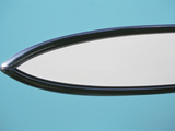 Decorative Chrome on Vintage Turquoise Car