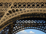 Close View Detail of the Cast Iron Eiffel Tower