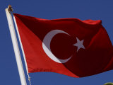 Turkish Flag Whipping in the Wind