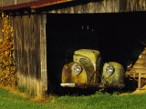 Vintage Automobile Is Parked in a Barn