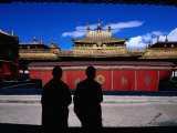 Tibetan Monks Inside Jokhang Monastery  Lhasa  China