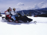 Couple on a Snowmobile