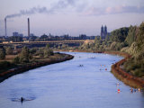 Warta River with City in Background  Poznan  Poland