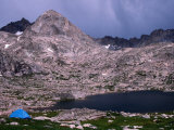 Camping Tent on the Shores of Upper Jean Lake  Bridger-Teton National Forest  USA