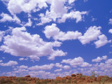 Natural Rock Formations with Clouds Above  Devil's Marbles Conservation Reserve  Australia
