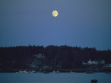 Moonrise over the Coastline of Friendship  Maine
