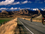 Motorcyle Touring Through the Countryside Around Maniototo  Otago  New Zealand