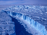 Overhead of Forbes Glacier  Macrobertson Land  Mawson  Antarctica