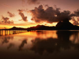 Mt Otemanu and Lagoon at Sunset  French Polynesia
