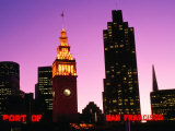 Downtown at Dusk  San Francisco  California  USA