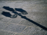 Lamp-Post Shadow Near Harbour of Porta a Mare  Alghero  Sardinia  Italy