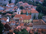 Old Town Buildings from Castle Hill  Ljubljana  Greater Ljubljana  Slovenia