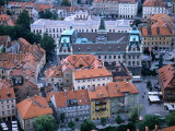 Old Town Buildings from Castle Hill  Ljubljana  Greater Ljubljana  Slovenia
