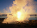 Hot Spring at Sunrise in West Thumb Geyser Basin  Yellowstone National Park  USA