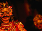 Legong Dancer in Mask During Performance  Ubud  Indonesia