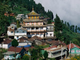 Aloobari Monastery and Surrounding Village  Darjeeling  India