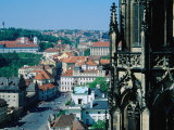 Hradcany District from Roof of St Vi'Ta  Prague  Czech Republic
