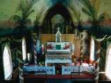 Interior of St Benedict's Painted Church  Big Island  Hawaii  USA
