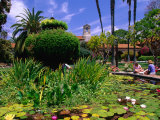 Fountain of Four Evangelists in Central Courtyard of San Juan Capistrano  California  USA