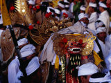 One of the Carved Barongs That Circle the Outer Temple  Kesiman  Indonesia