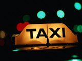 Taxi Light at Night  Adelaide  Australia