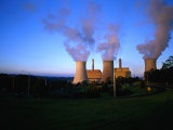 Steam Rising from Cooling Towers of Yallourn Power Station in Latrobe Valley Yallourn  Australia