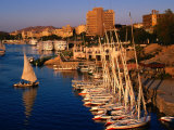 Boats on Nile River  Aswan  Egypt