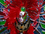 Costumed Person at Caribbean Day Parade in Brooklyn  New York City  USA