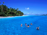 Snorkelling at One Foot Island  Aitutaki Lagoon  Cook Islands