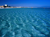 Water Shallows at Poetto Beach  Cagliari  Sardinia  Italy