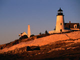 Sunset Over Pemaquid Lighthouse Built in 1827  Maine  USA
