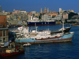 Ships in Port  Genova  Liguria  Italy