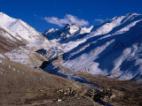 Village Below Mountains  Between Lung-La Pass and Nyalam in Tsang District  China