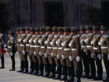 Changing of Palace Guard at Plaza De La Constitution  Santiago  Chile