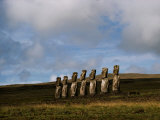 Stone Statues Called Moai Dot the Landscape of Easter Island