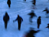 Ice Skaters in Central Park  New York City  New York  USA
