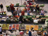 Food Market in Central Square  Freising  Germany