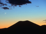 Crescent Moon Rising Over Old Volcano  NM