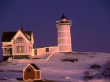 Nubble Lighthouse  Sunset  Christmas  York  ME